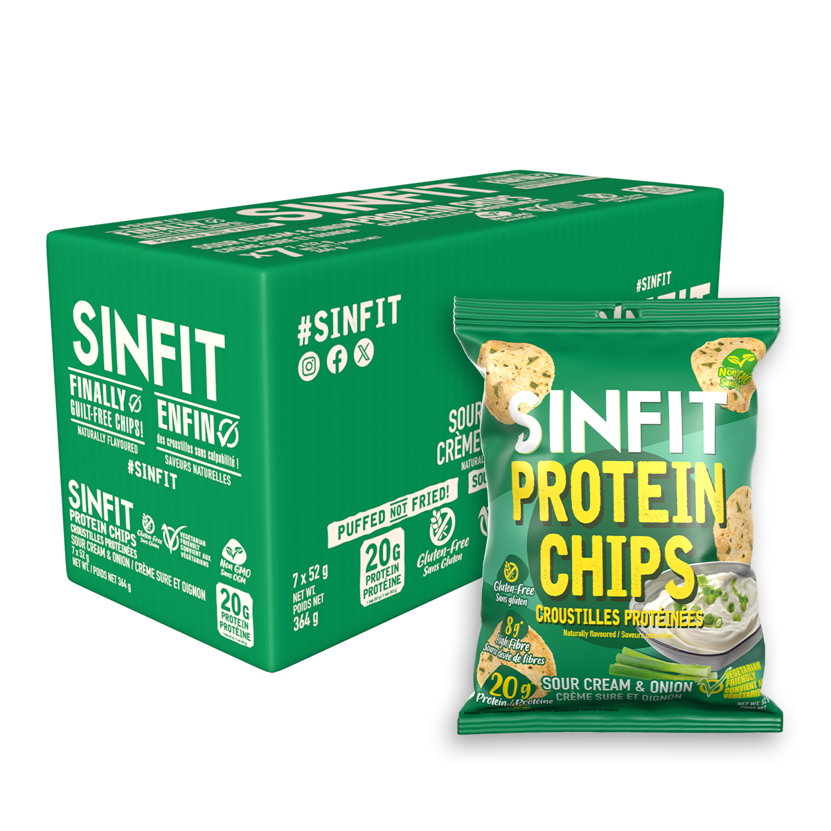 Sour Cream & Onion Protein Chips